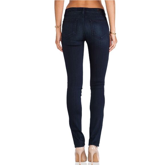 Paige Skyline Straight Midlake Dark Wash Slim Fit Zip Closure Everyday Jeans 30 - Picture 4 of 10